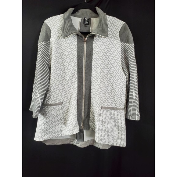 Italian Tricot Chic Textured Jacket, Size 12 - Picture 1 of 5